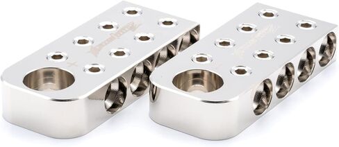 4x1/0 AWG Spot Battery Terminal Distribution Block 0 Gauge Input Style Bolt Down Post Heavy Duty Electrical Grade Aluminum Pair in Saudi Arabia