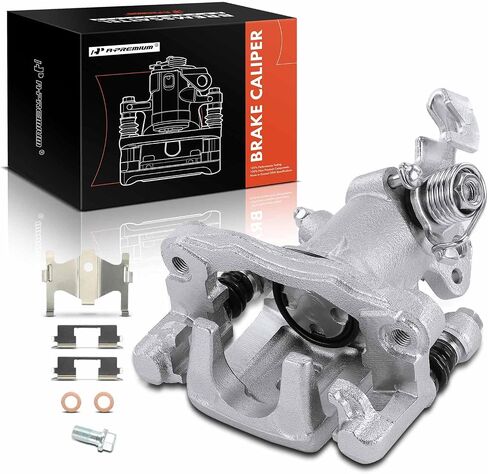 A-Premium Disc Brake Caliper Assembly Without Bracket Compatible with Hyundai Elantra 2001-2004, Tiburon 2003-2004 & Kia Spectra 2004 - Rear Right Passenger Side in Saudi Arabia