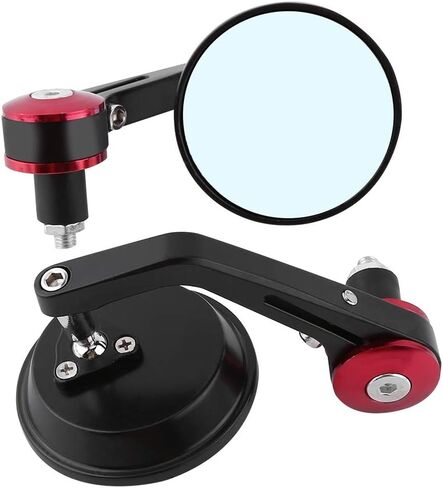 1 Pair Bike Mirrors, Bike Bar End Mirror Round Bicycle Rearview Mirror Safe Cycling Rearview Mirror Universal 7/8 inch(Gold Bar End) in Saudi Arabia