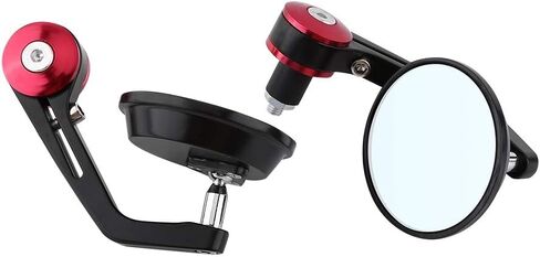 1 Pair Bike Mirrors, Bike Bar End Mirror Round Bicycle Rearview Mirror Safe Cycling Rearview Mirror Universal 7/8 inch(Gold Bar End) in Saudi Arabia