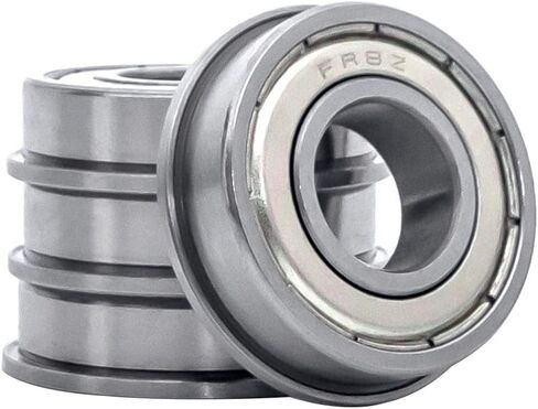 FKG FR8-ZZ 1/2"x1-1/8"x5/16" Flange Deep Groove Ball Bearing, Set of 4 in Saudi Arabia