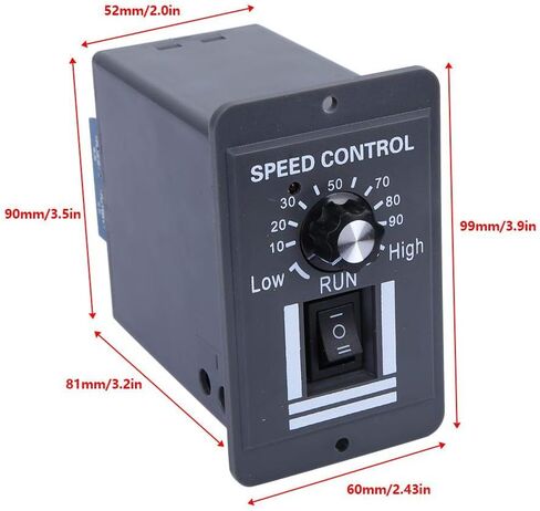 DC12V-60V 10A Motor Speed Controller, DC Motor Speed Controller, CW/CCW Adjustable Speed Controller with Switch, for DC Motor Speed Regulation in Saudi Arabia