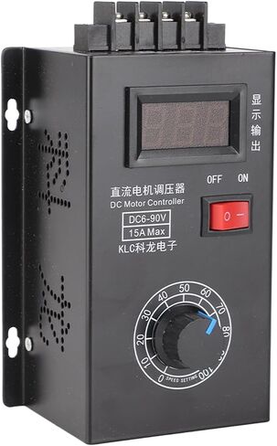 Universal PWM DC 6V-90V 15A Wide Voltage Stepless Brushed Motor Speed Controller High Precision Variable PLC Voltage & Speed Regulator with Output Voltage LED Display in Saudi Arabia