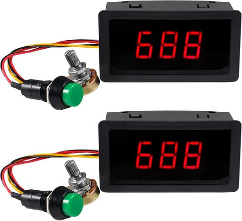 2pcs 6V 12V 24V Digital Display LED DC Motor Speed Controller,8A DC Motor Speed Controller PWM Stepless Speed Control Switch Driver with Duty Cycle LED Digital Display & Knob CCM5D in Saudi Arabia