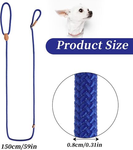 5 Ft Slip Leads Dog Leash No Pull Control Leash for Dogs Leash Rope Pet Leash for Small Medium Large Dogs, No Pull Dog Pet Training Leads, Blue Puppy Training Leads in Saudi Arabia