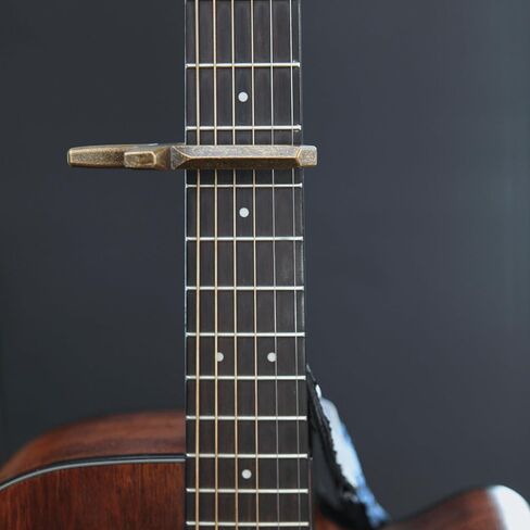 The Lorian Capo, Heavy Duty Guitar Capo for Acoustic and Electric Guitar with Adjustable Tension Spring, Twist the Spring to Adjust the Tension and Aperture 6, 7 and 12 String Guitars, Cast Iron Capo in Saudi Arabia
