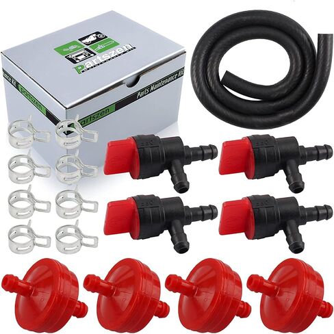 90 Degree Fuel Shut Off Valve for 698181 494539 697944 for Tecumseh 35857 with Clamps with Fuel Filter in Saudi Arabia
