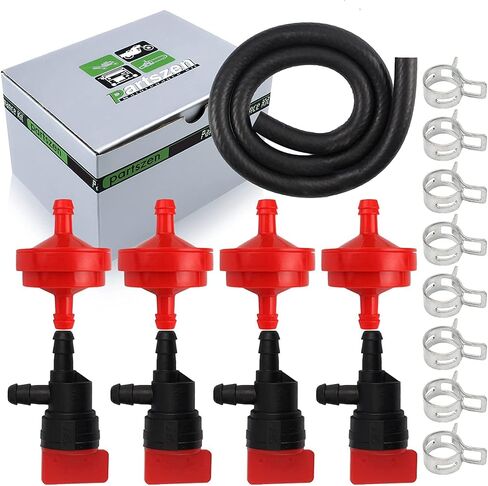 90 Degree Fuel Shut Off Valve for 698181 494539 697944 for Tecumseh 35857 with Clamps with Fuel Filter in Saudi Arabia
