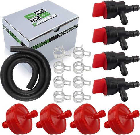 90 Degree Fuel Shut Off Valve for 698181 494539 697944 for Tecumseh 35857 with Clamps with Fuel Filter in Saudi Arabia