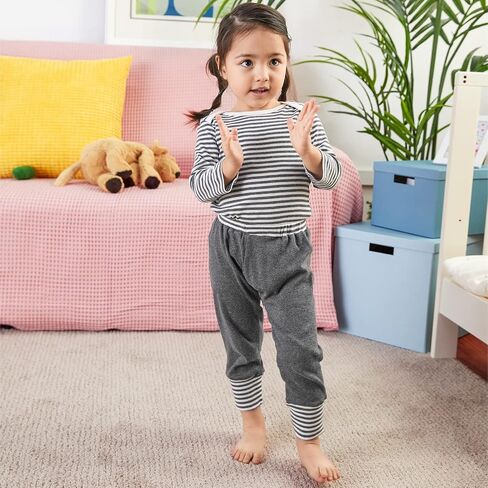 Toddler Unisex Baby Romper, Infant Cotton Jumpsuit Suit - Newborn Footed Onsies Rompers Long Sleeve Bodysuit Clothes 0M-2T in Saudi Arabia