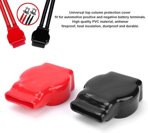 Battery Terminal Cover, Red and Black Battery Terminal Covers Positive Negative Top Post Universal Battery Terminal Insulating Protector Covers for Car Motorcycle Truck in Kuwait
