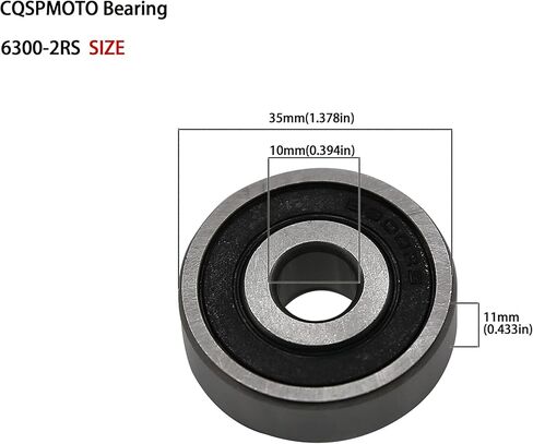 Sealed Ball Bearing - Lubricated - Chrome Steel (6201-2RS, 4) in Kuwait