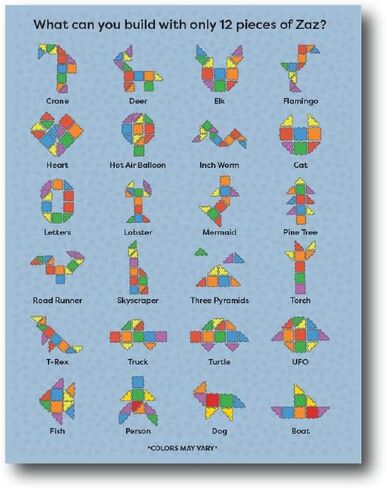 ZAZ 12 Piece Magnetic Blocks, STEM Construction Toy Building Set in Kuwait