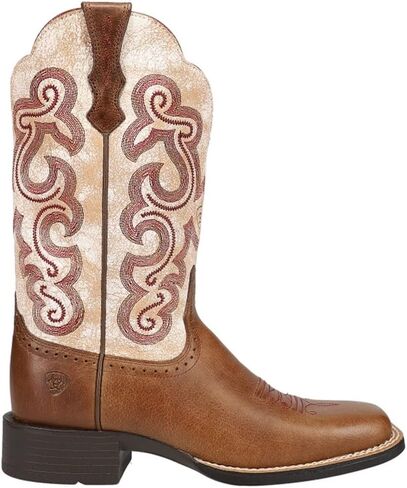 Ariat Womens Quickdraw Western Boot Sandstorm/Distressed White 9 in Saudi Arabia