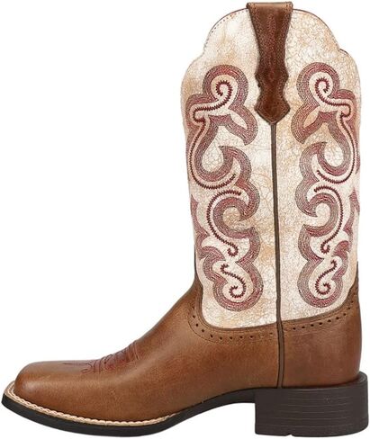 Ariat Womens Quickdraw Western Boot Sandstorm/Distressed White 9 in Saudi Arabia