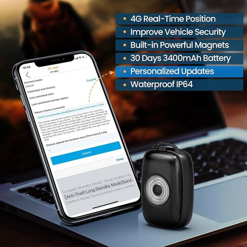 جهاز تعقب GPS صغير من ABLEGRID للكلاب والقطط (الشهر الأول مجانًا) جهاز تتبع صغير في الوقت الحقيقي بطارية 30 يومًا 4G LTE جهاز تعقب لاصق مخفي يمكن ارتداؤه in Kuwait