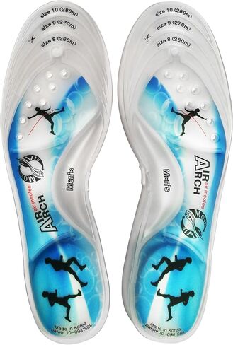 Insoles Running Blue for Men Support Air Orthotics Shoe Inserts Foot Pain Shock Absorption in Saudi Arabia