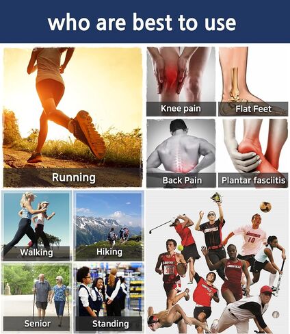 Insoles Running Blue for Men Support Air Orthotics Shoe Inserts Foot Pain Shock Absorption in Saudi Arabia