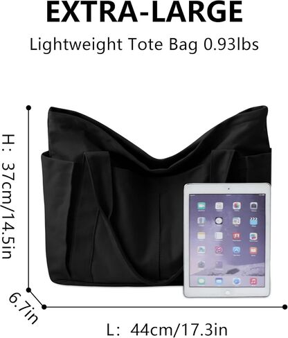 BAPHITY Large Canvas Tote Bag for Women With Pockets,Shoulder Bag Everyday Handbags for Work, Travel Essentials Carry On Bag in Saudi Arabia