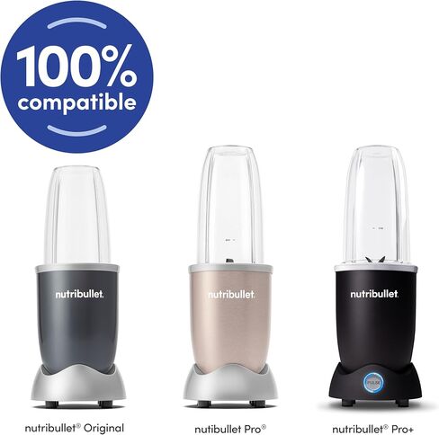 nutribullet® أكواب سهلة الاستخدام سعة 24 أونصة وأغطية قلابة ملونة (أسود/أخضر) in Kuwait
