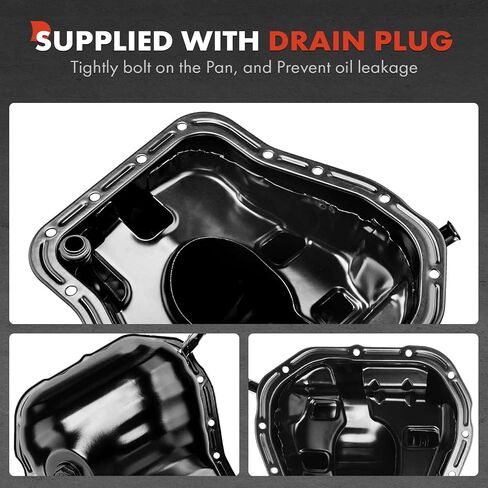 A-Premium Engine Oil Pan Sump with Drain Plug Compatible with Subaru Baja 2003-2006, Forester 1999-2005, Impreza 1993-2005, Legacy 1996-2004, Outback 2000-2005 in Saudi Arabia