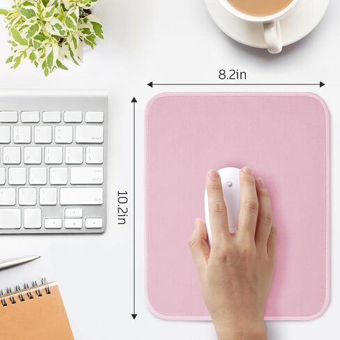 Pink Mouse Pad, Nice and Cute Mouse Pad, Splash-Proof Textured 10.2 x 8.2Inch, Stitched Edge Non-Slip Waterproof Rubber Mouse Pad in Saudi Arabia