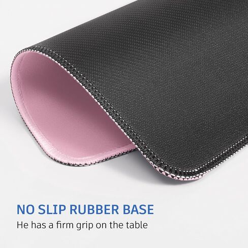 Pink Mouse Pad, Nice and Cute Mouse Pad, Splash-Proof Textured 10.2 x 8.2Inch, Stitched Edge Non-Slip Waterproof Rubber Mouse Pad in Saudi Arabia