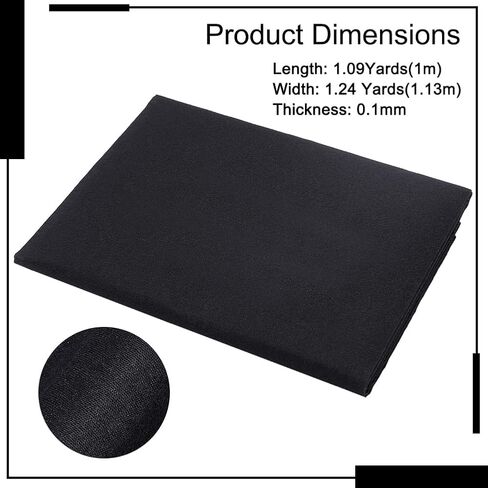 BENECREAT 44.5x39 Inch Black Cotton Interfacing Fabric Woven Cotton Iron-On Fusible Interfacing Iron Lining Fabric for Blouses Dress Shirts Collars DIY Sewing Accessories in Saudi Arabia