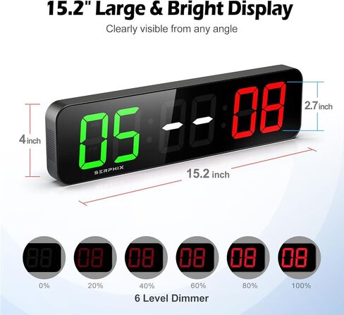 لوحة نتائج رقمية ومؤقت وساعة مقاس 15.2 بوصة، لون LED متغير، لوحة نتائج إلكترونية على الطاولة مع جهاز تحكم عن بعد، حافظة نتائج للألعاب/ثقب الذرة/بينج بونج/الكرة الطائرة/رياضات تنس الطاولة in Kuwait