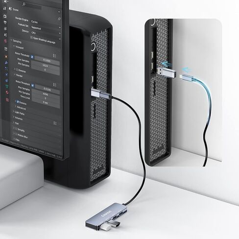 موزع USB C 4 منافذ 3.0، USB C إلى USB Hub، محطة إرساء محول USB 4 منافذ 3.0 لأجهزة iMac وMacBook Pro/Air وMac وIpad Pro وSurface وChromebook وPS4 وXbox وأجهزة الكمبيوتر المحمولة Samsung. (الأزرق الداكن) in Kuwait