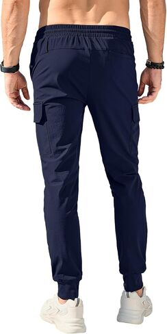 Men's Cargo Joggers Pants Casual Sweatpants with Pockets Mens Athletic Tapered Leg Pants in Saudi Arabia