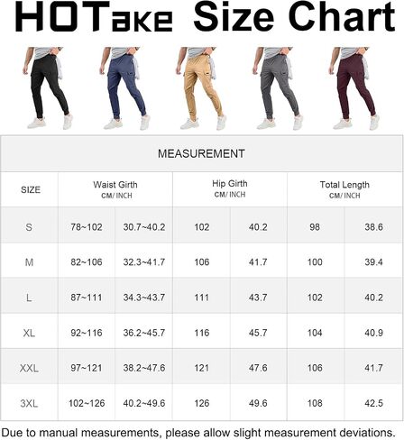 Men's Cargo Joggers Pants Casual Sweatpants with Pockets Mens Athletic Tapered Leg Pants in Saudi Arabia