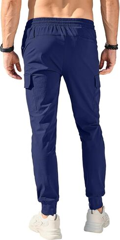 Men's Cargo Joggers Pants Casual Sweatpants with Pockets Mens Athletic Tapered Leg Pants in Saudi Arabia