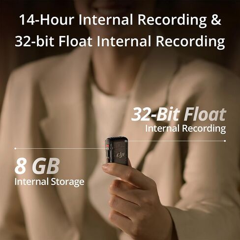 DJI Mic 2 - All-in-One Professional Wireless Microphone System - Includes 2 Transmitters, 1 Receiver with Charging Case and Two Condenser Lavalier Microphones - Bluetooth Recording, iPhone, Android in Saudi Arabia