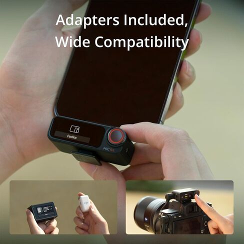 DJI Mic 2 - All-in-One Professional Wireless Microphone System - Includes 2 Transmitters, 1 Receiver with Charging Case and Two Condenser Lavalier Microphones - Bluetooth Recording, iPhone, Android in Saudi Arabia