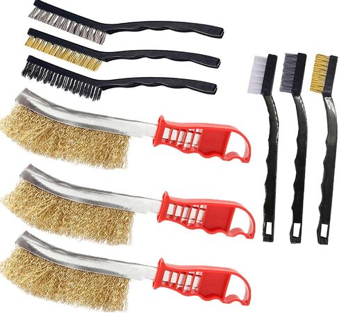 Sayago Wire Brush for Rust Removal Small Wire Brush for Cleaning Welding Slag Rust Dust and Outdoor (9 Piece Brush Set) in Saudi Arabia