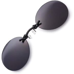 Polarized 5.9 g Only Retro Round Clip On Nose glasses Matrix Morpheus Movie rimless sunglasses men