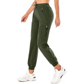 Women's Hiking Pants Quick Dry UPF 50 Travel Golf Pants Lightweight Camping Work Cargo Pants Zipper Pockets