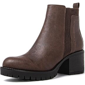 GLOBALWIN Chelsea Boots Women Lug Sole Boots For Women