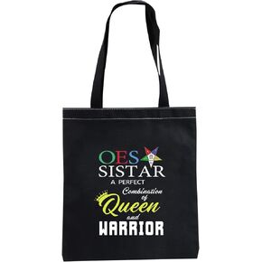 CMNIM OES Tote Bag Sorority Sisterhood Shoulder Bag Gifts for OES Sistar Is A Perfect Combination Of Queen And Warrior
