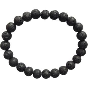 ROSTIVO Lava Rock Bracelets for Women and Men Natural Stone Beaded Stretch Bracelets 8mm, Lava Stone in Kuwait