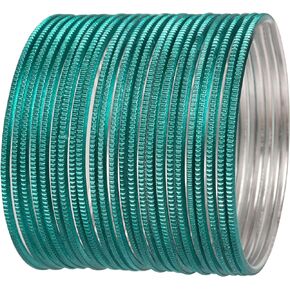 Touchstone "Colorful Bangle Collection Indian Bollywood Exclusive Colors Designer Jewelry Special Extra Large Size Bangle Bracelets. Set of 24 for Women.