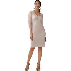 Adrianna Papell Women's Beaded Short Dress