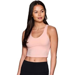 RBX Active Women's Bra Top, Athletic Yoga Crop Tank Top with Built in Shelf Bra