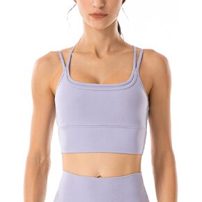 حمالة صدر رياضية Lemedy Strappy وظهر متقاطع مبطن لليوجا وطويلة in Kuwait