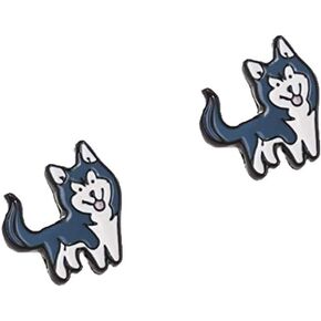 1Pair Cute Pet Puppy Dog Teddy Siberian Husky Corgi Pomeranian Beagle Hound Earrings Ear Stud Earrings For Women Girls