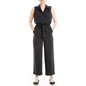 Max Studio womens Peachskin Tab Sleeve Jumpsuit With PocketsJumpsuit