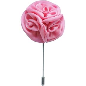Men's Rose Floral Lapel Stick Handmade Boutonniere Lapel Flower for Suit