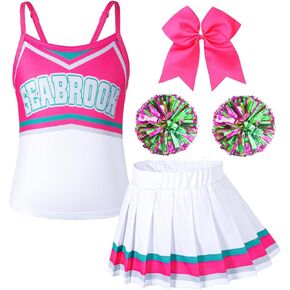 Matagami Kids Girls Cheerleader Costume for Birthday Halloween Party Cosplay 3-10 Years