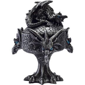 Pacific Giftware Fantasy Myths Legends Dragon Heads Dragon Baby Perching on Box Jewelry Trinket Box Figurine